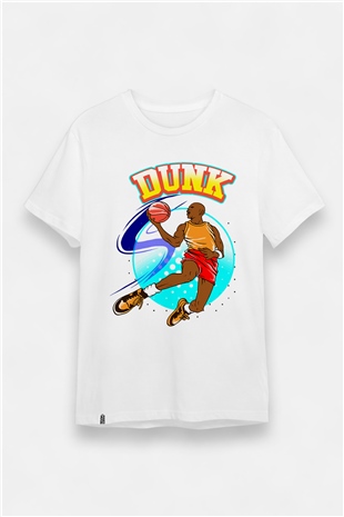 Unisex Smaç Atan Basketbolcu Temalı T-shirt