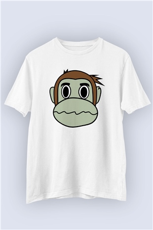Unisex Yeşil Maymun Baskılı Tişört