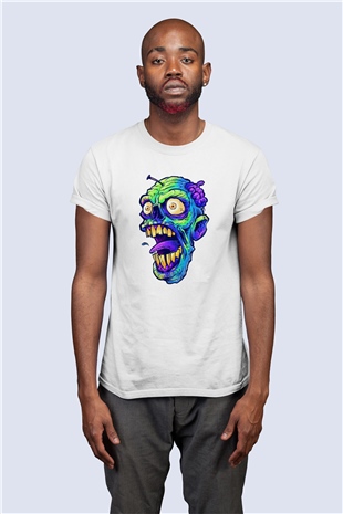 Unisex Zombie Baskılı Tişört