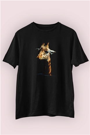 Üzgün Zürafa Baskılı Tişört