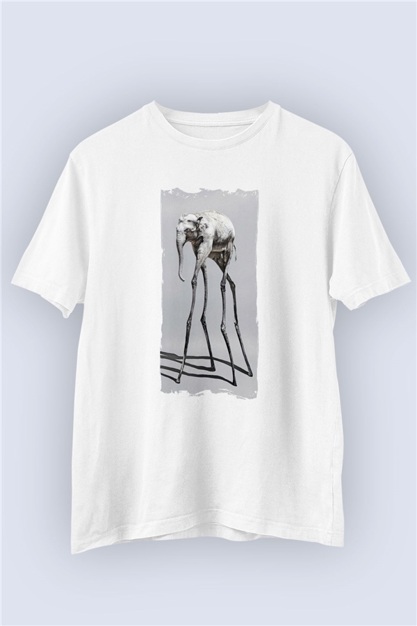 Unisex Dali'nin Fili İsimli Sürreal Tasarım Tişört