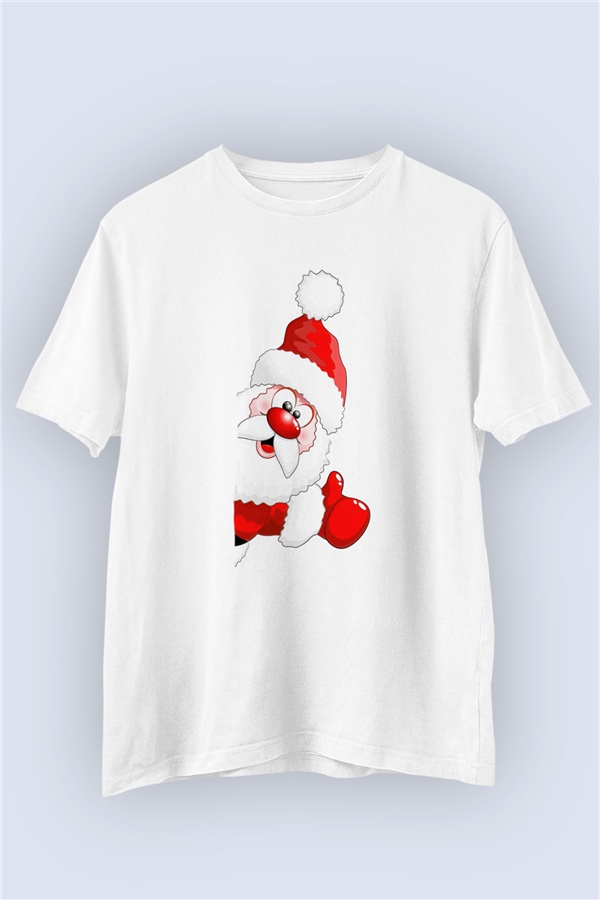 Unisex Noel Baba Baskılı Tshirt