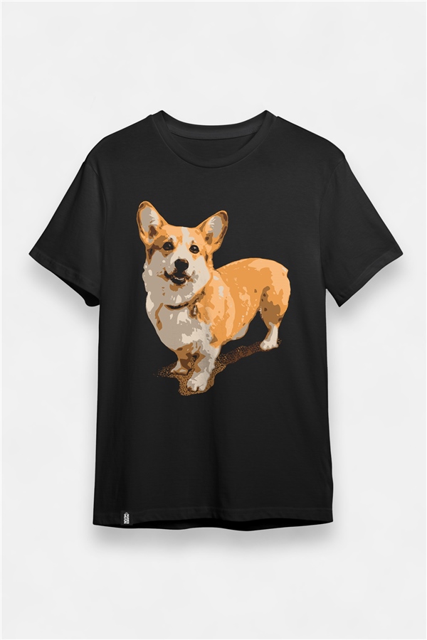 Unisex Şirin Bir Köpek Temalı Yüzde Yüz Pamuk T-shirt
