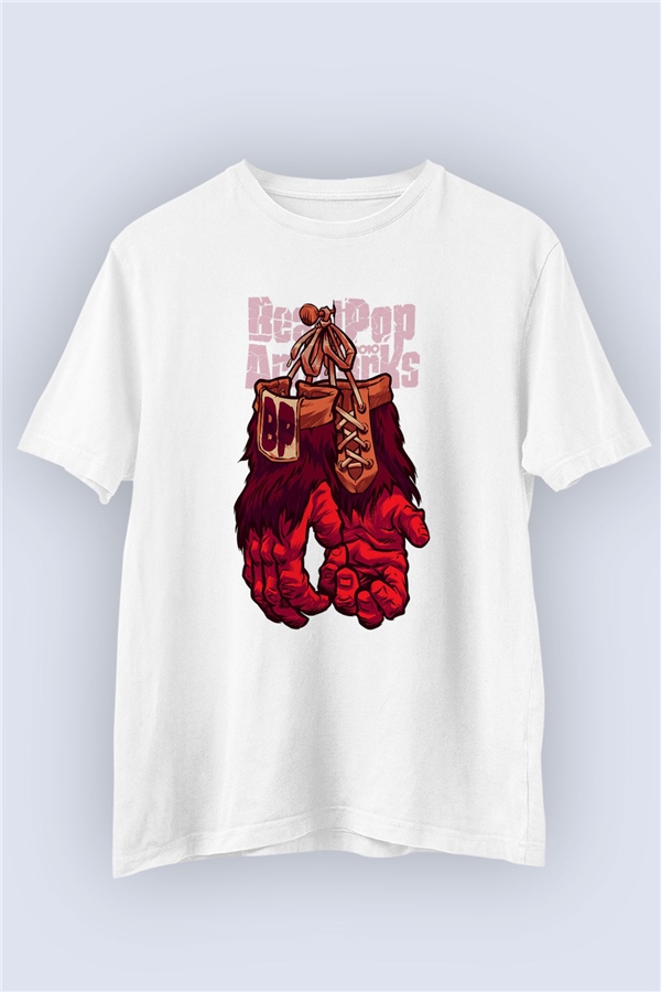 Zombie Boks Eldiveni Temalı Tasarım Tişört