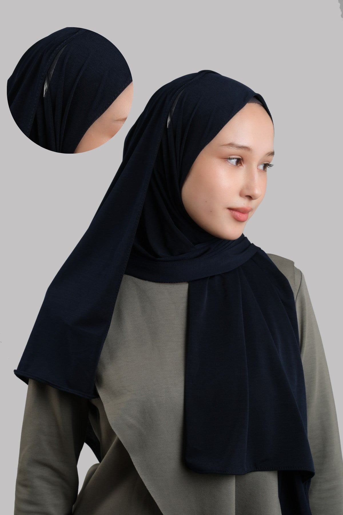 Beyaz Eşarp ve Şal Sabitleme Yapışkan Etiketi Çift Taraflı Sticker Polyester 50'li Paket - Hürrem Bone 1030_42