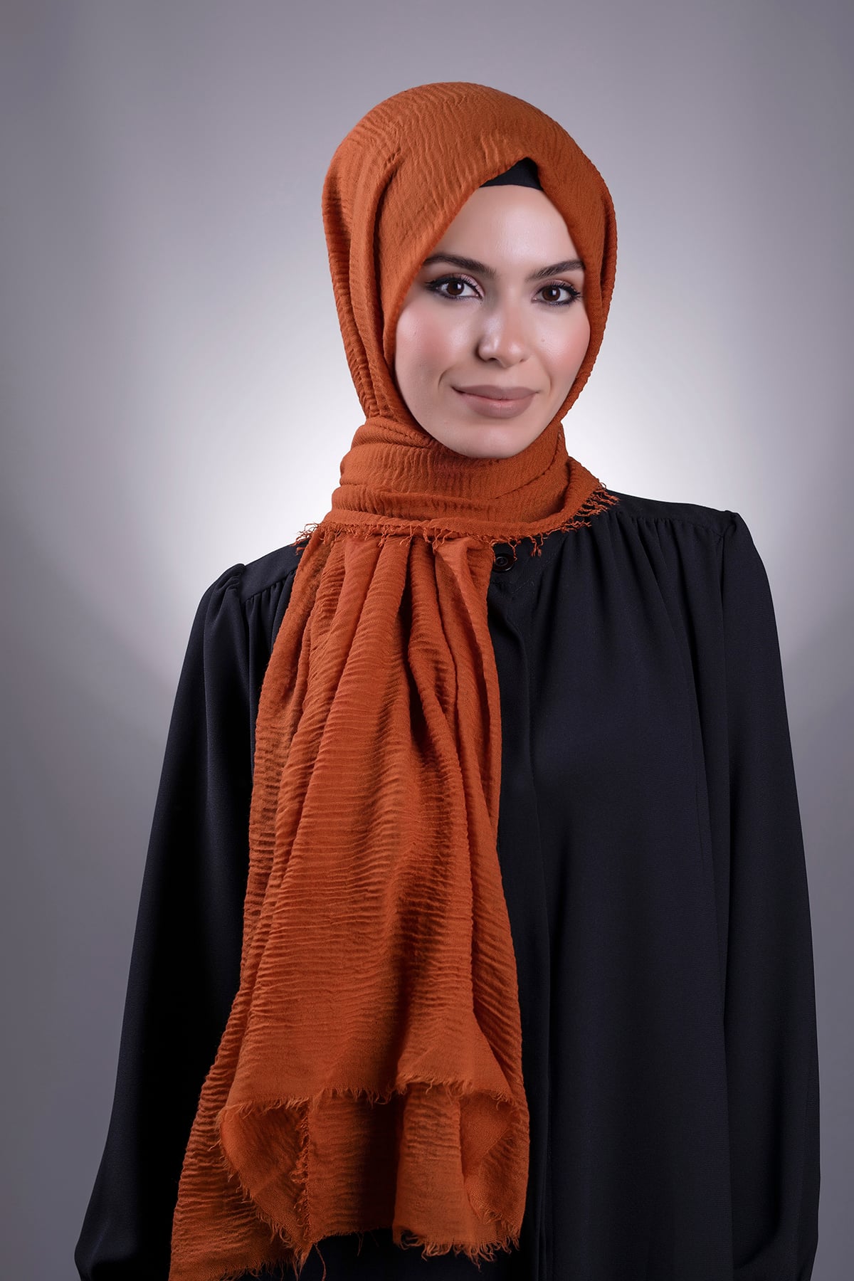 Kiremit Düz Klasik Şal Bürümcük Şal - Hürrem 202104
