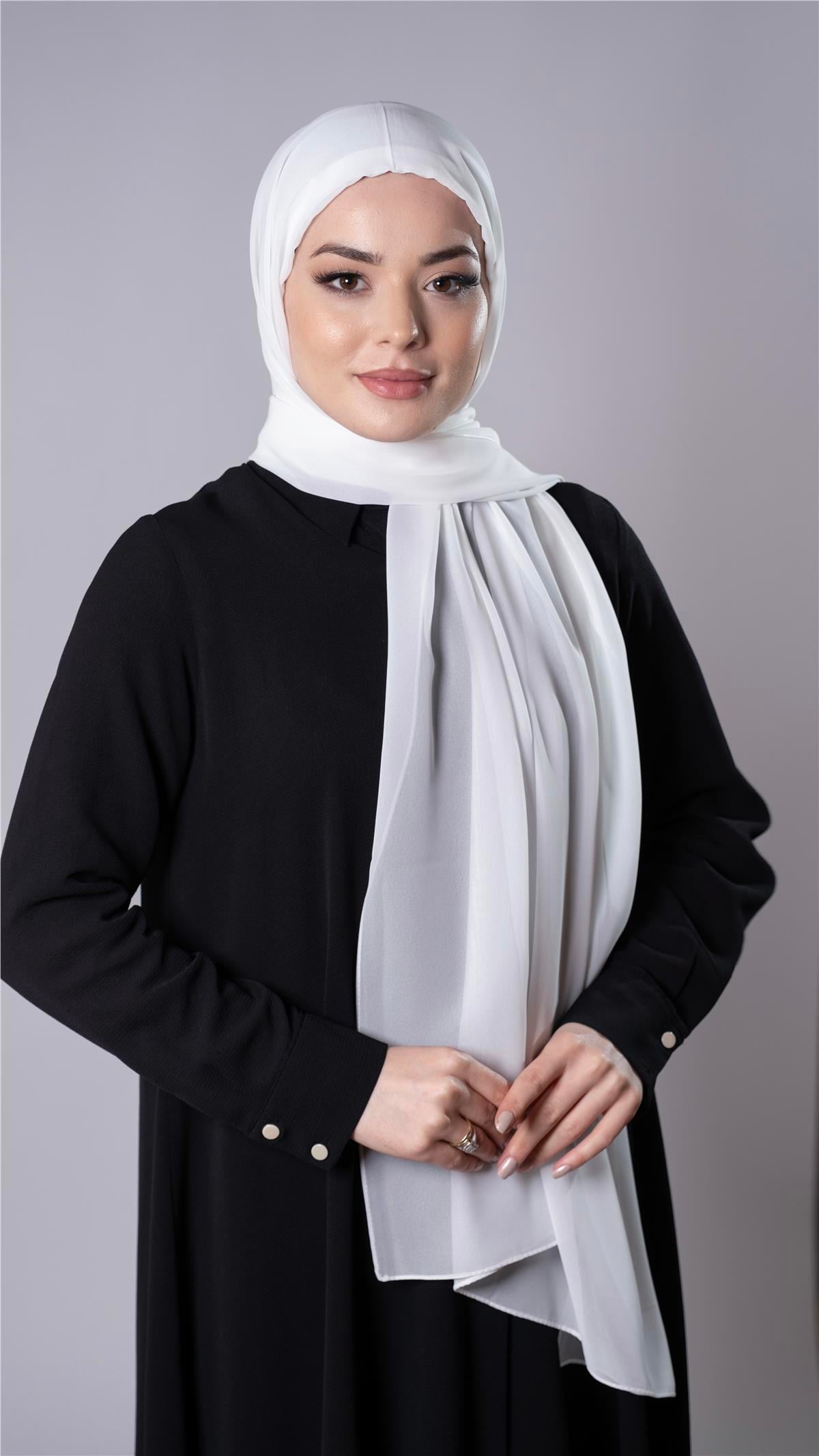 Krem Pratik Hazır Geçmeli Şal Şifon Kumaş Hijab Bone - Hürrem Bone 3009_40
