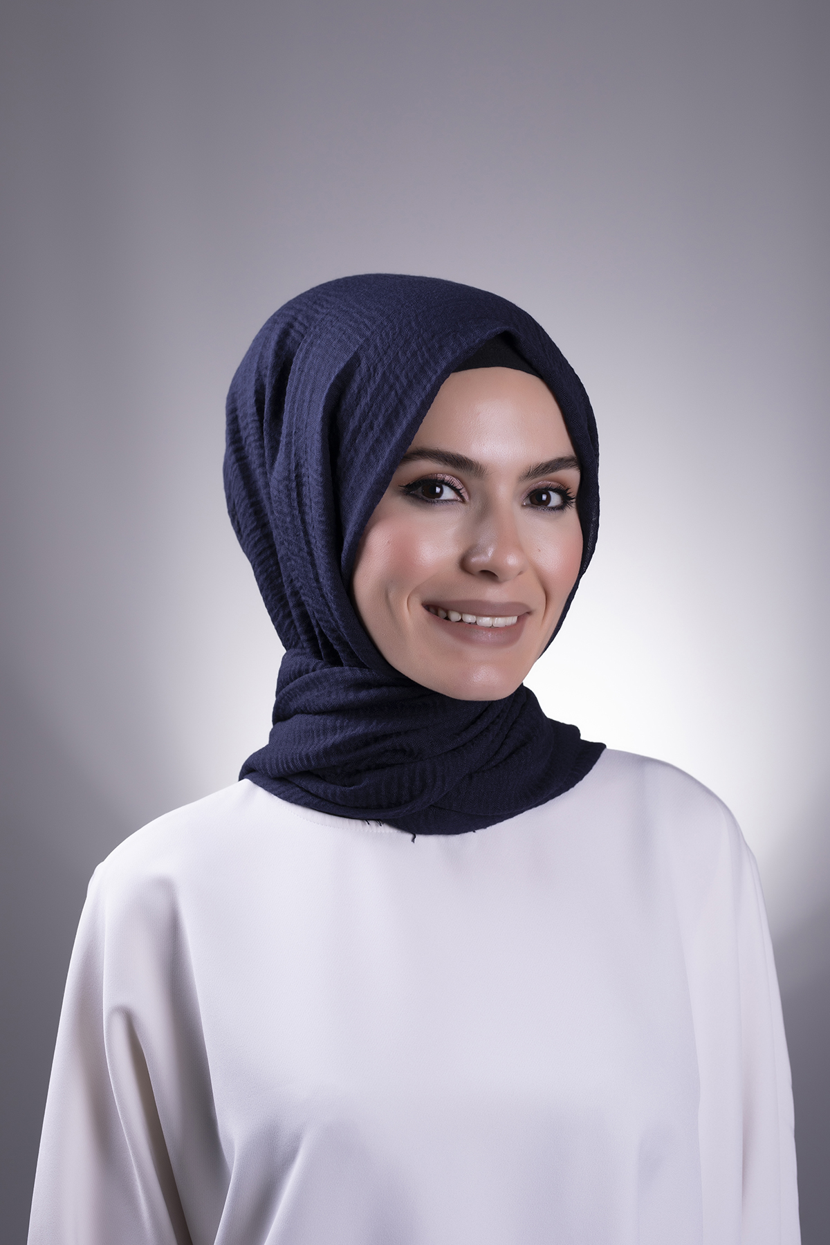 Lacivert Düz Klasik Şal Bürümcük Şal - Hürrem 202104
