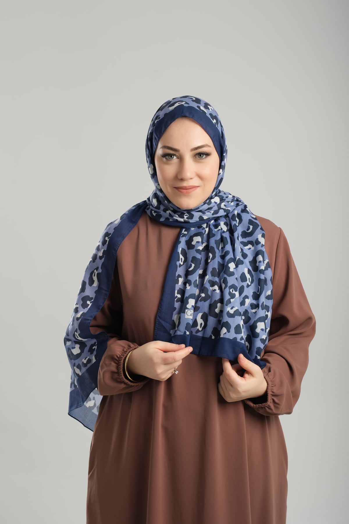 Lila Desenli Şal Kesik Elyaf Pamuksu Leopar Dijital Baskılı - Hürrem Bone 202125_28
