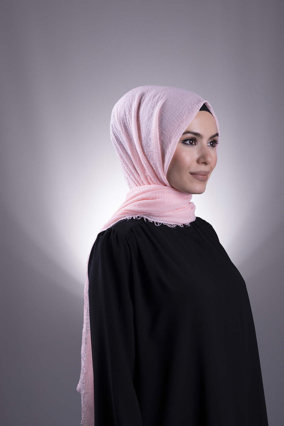 Pembe Düz Klasik Şal Bürümcük Şal - Hürrem 202104