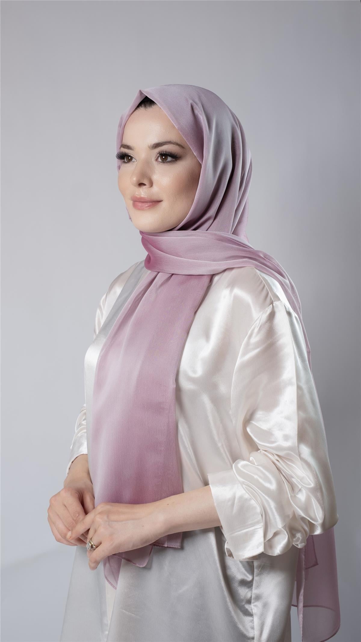 Şarabi Düz Klasik Şal Şifon Kumaş Janjan Abiye - Hürrem Bone 202108_08