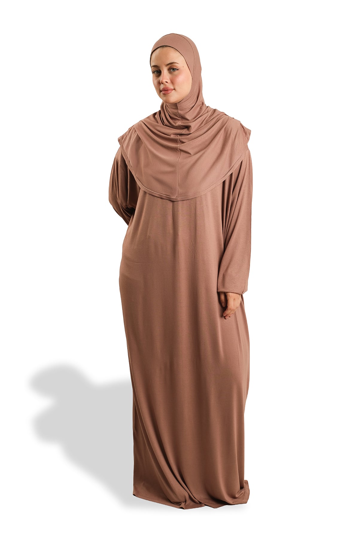 Vizon Tek Parça Namaz Elbisesi Viskon Düz - Hürrem Bone 2503_10