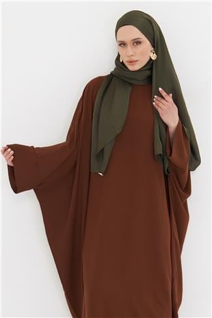 Haki Düz Klasik Şal Turlu Polyester Lüx Janjan - Hürrem Bone 202126_09