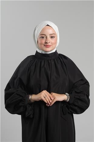 Krem Pratik Hazır Geçmeli Tesettür Eşarp Sandy Arkadan Çıtçıtlı Piliseli Hijab - Hürrem Bone 2406_40