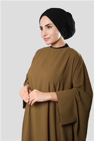 Siyah Drapeli Salaş Tesettür Bone Sandy Büzgülü - Hürrem Bone 2315_01