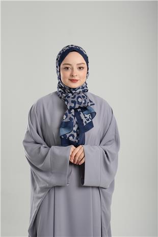 Taş Desenli Şal Kesik Elyaf Pamuksu Leopar Dijital Baskılı - Hürrem Bone 202125_46