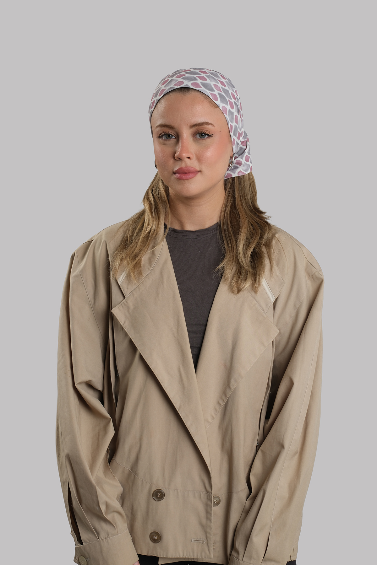 Gri Pratik Hazır Geçmeli Buff Bandana Sandy Desenli Boru Bone - Hürrem Bone 2419_15