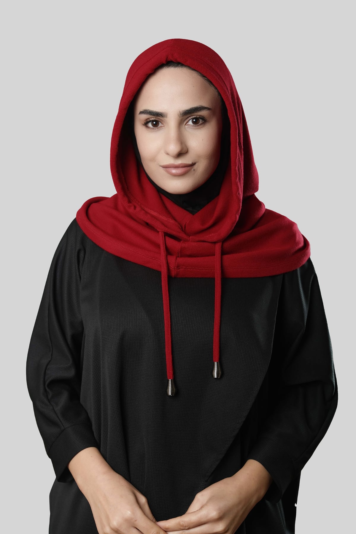 Kırmızı Bağcıklı Salaş Balaklava Boyunluklu Bere Triko Düz - Hürrem Bone 2326_31