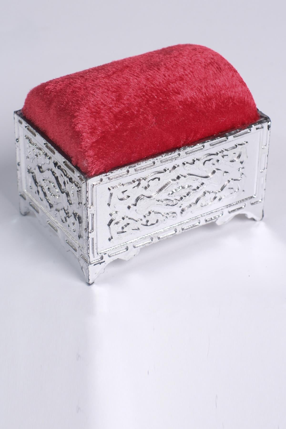 Kırmızı Eşarp Şal İğnedanlık Kadife Gümüş Sandık - Hürrem Bone 5006_31