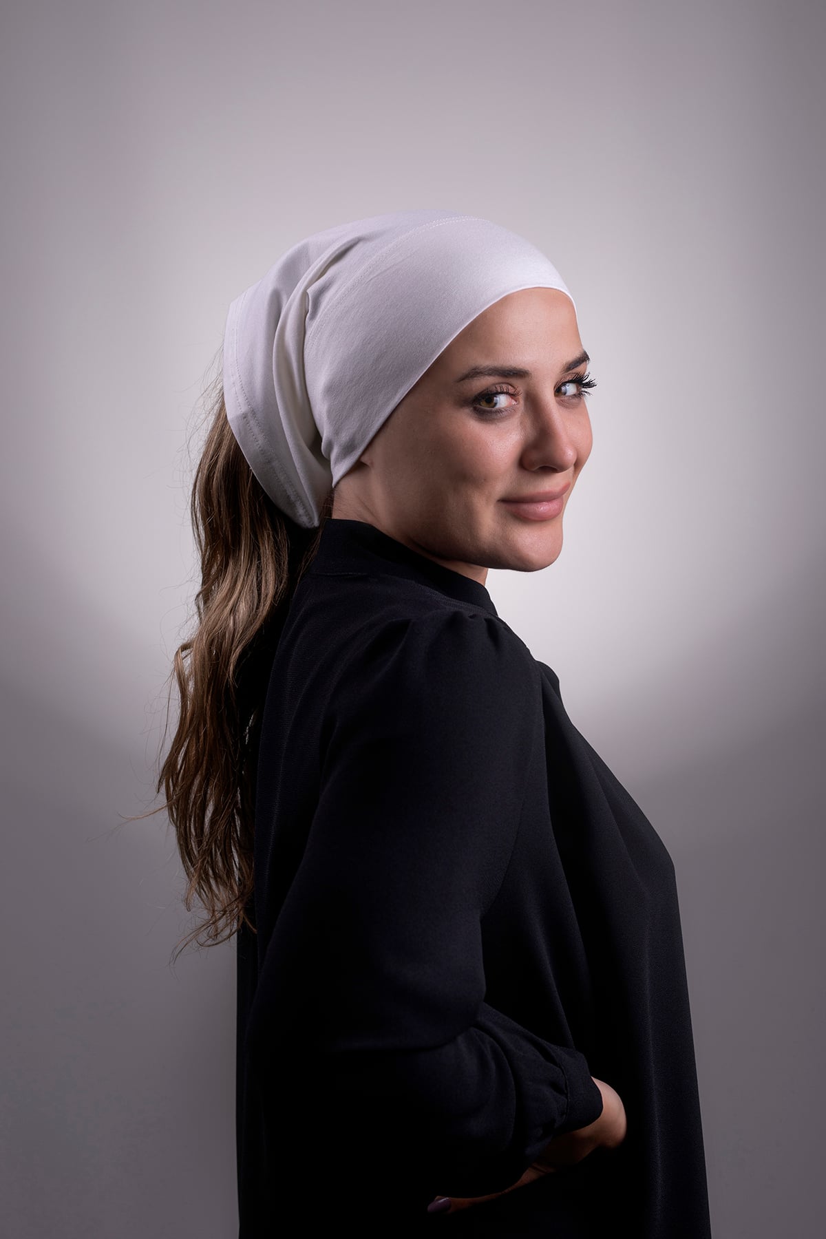 Krem Pratik Hazır Geçmeli İç Bone Viskon Kumaş Dikişsiz Boru Bone - Halven 3006