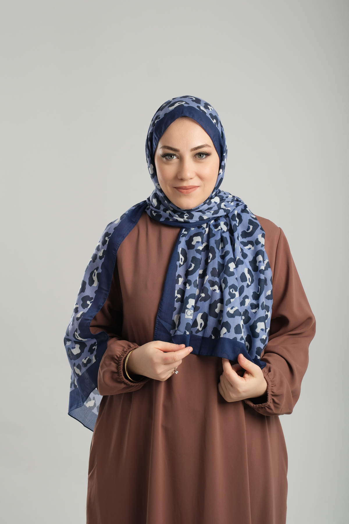 Lila Desenli Şal Kesik Elyaf Pamuksu Leopar Dijital Baskılı - Hürrem Bone 202125_28