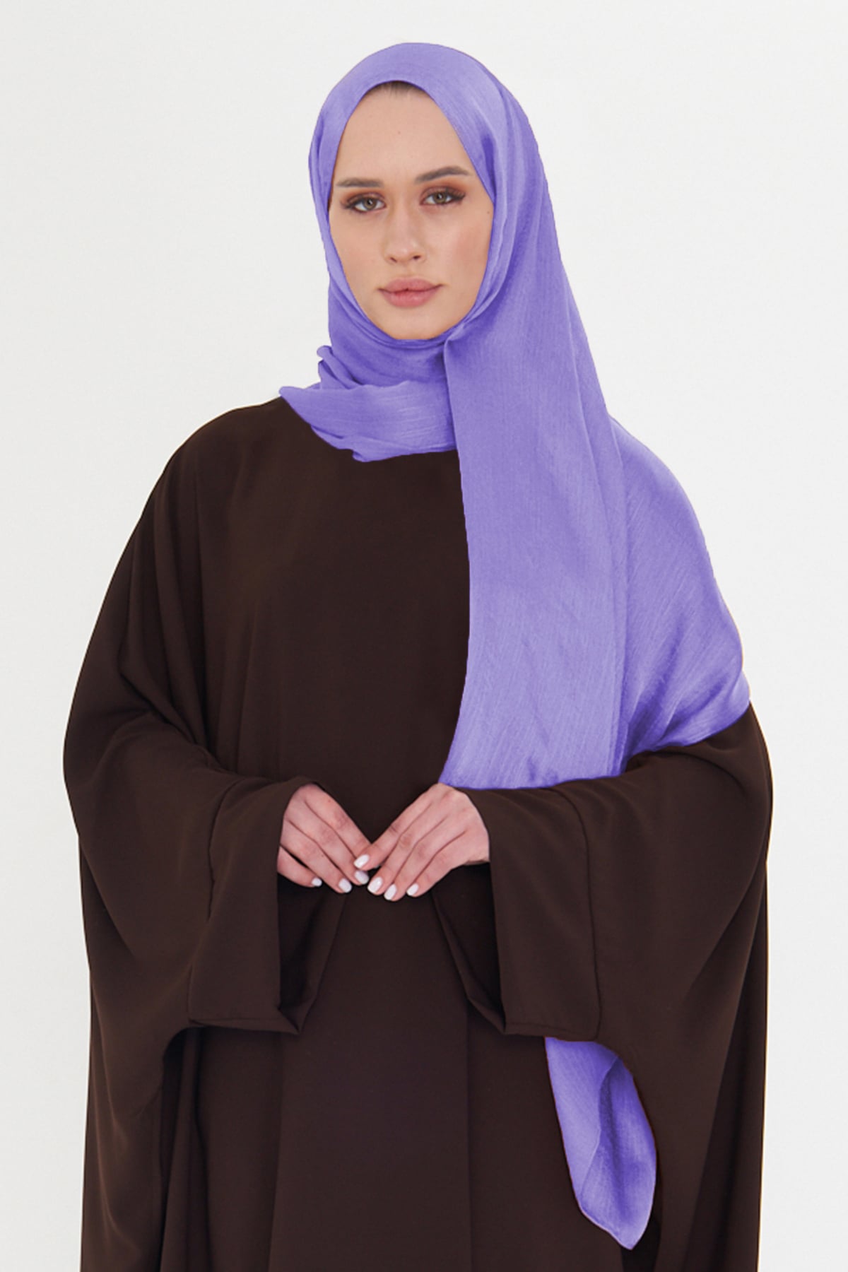 Mor Düz Klasik Şal Turlu Polyester Lüx Janjan - Hürrem Bone 202126_22