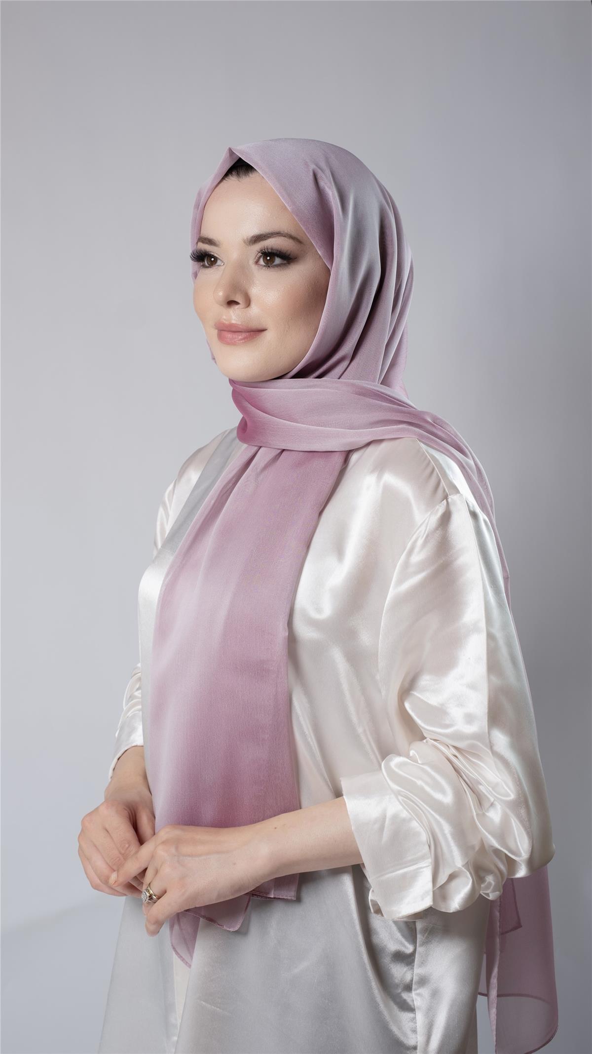 Şarabi Düz Klasik Şal Şifon Kumaş Janjan Abiye - Hürrem Bone 202108_08