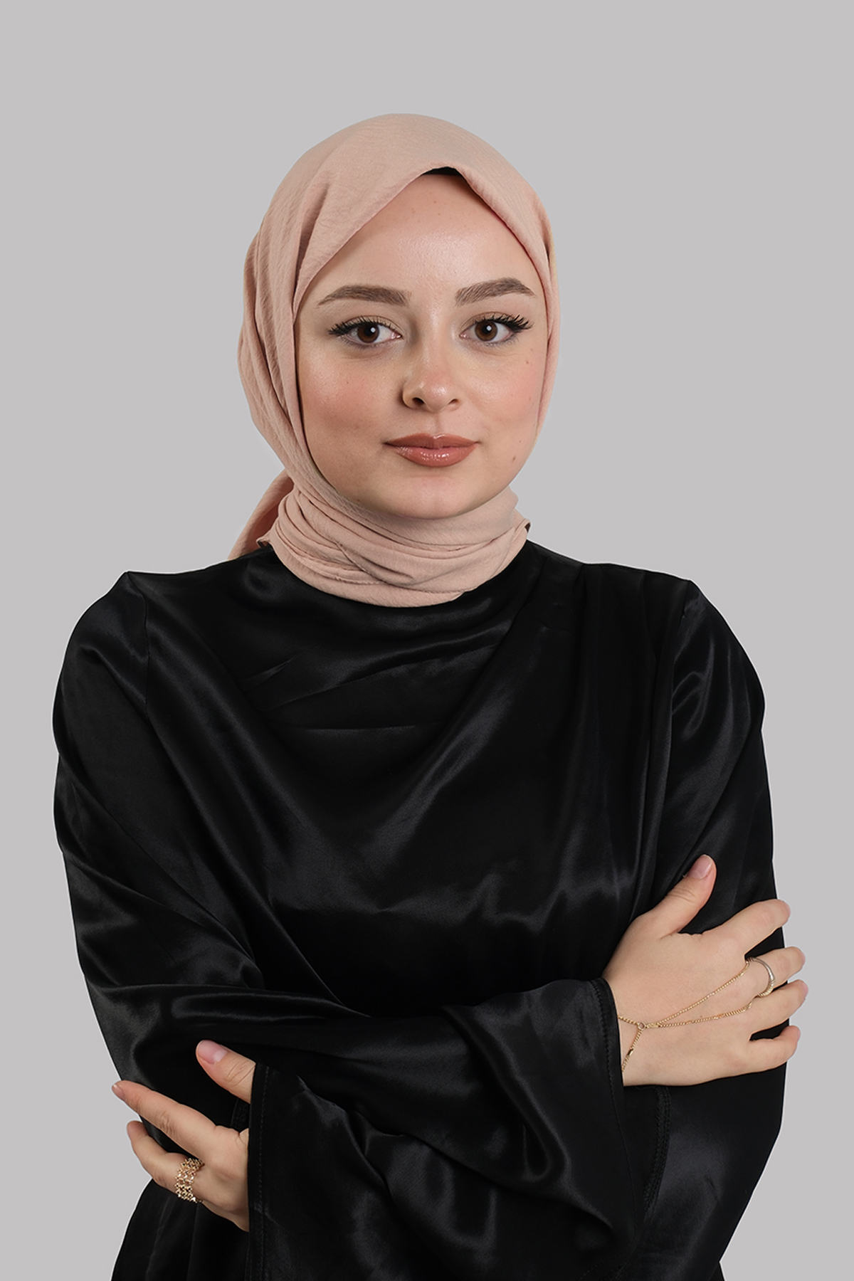 Somon Düz Klasik Eşarp İtalyan Dikişli Pamuk Caz Sade - Hürrem Bone 202210_39