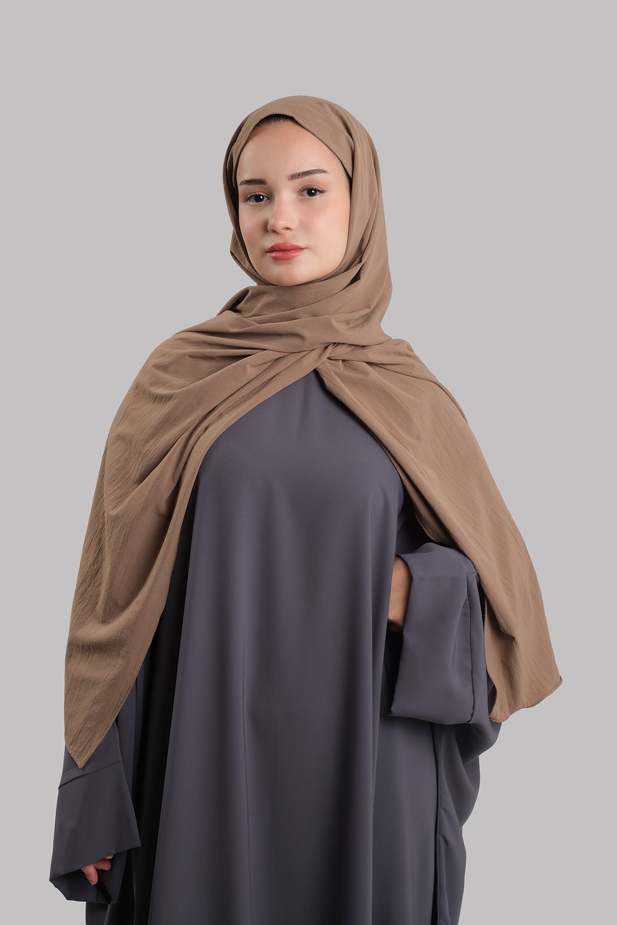 Taba Düz Klasik Şal İtalyan Dikişli Relax Kumaş Sade - Hürrem Bone 202128_33