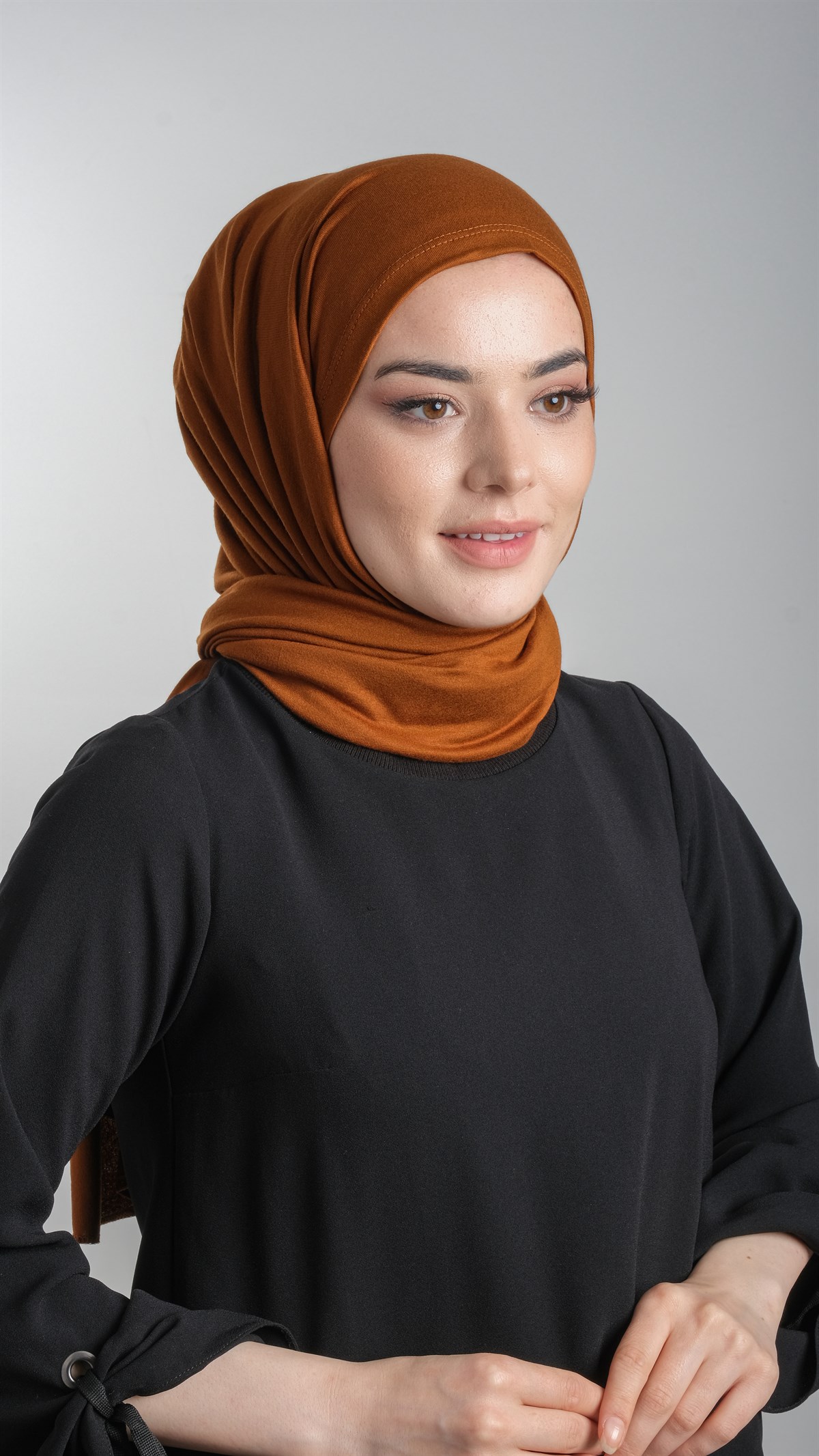 Taba Pratik Hazır Geçmeli Şal Viskon Kumaş Penye Şal - Hürrem Bone 2108_33