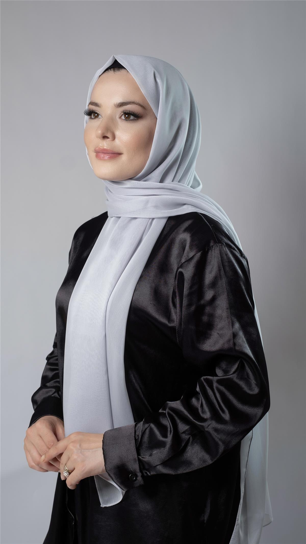 Taş Düz Klasik Şal Şifon Kumaş Janjan Abiye - Hürrem Bone 202108_46
