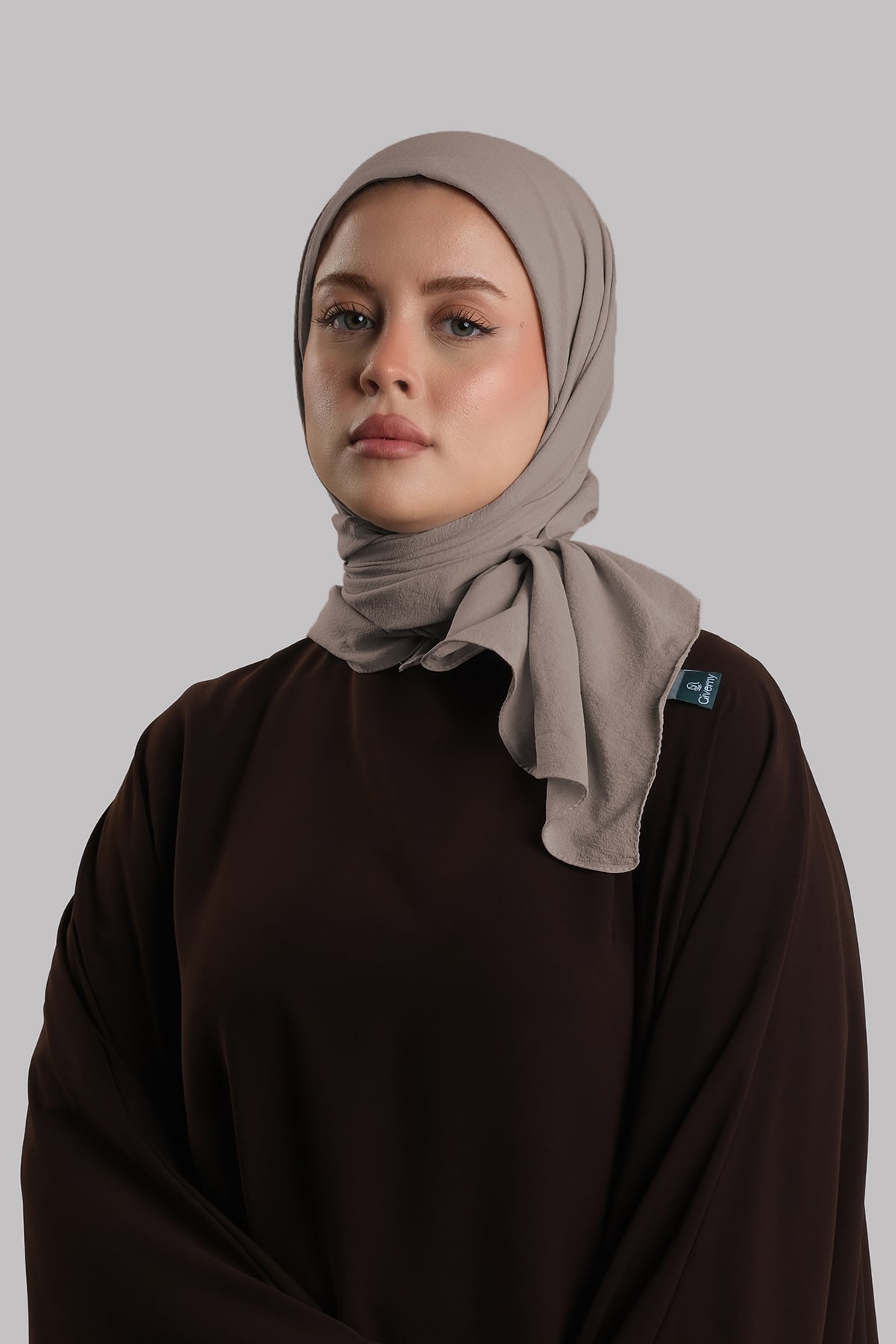 Vizon Düz Klasik Eşarp İtalyan Dikişli Relax Kumaş Sade - Hürrem Bone 202209_10