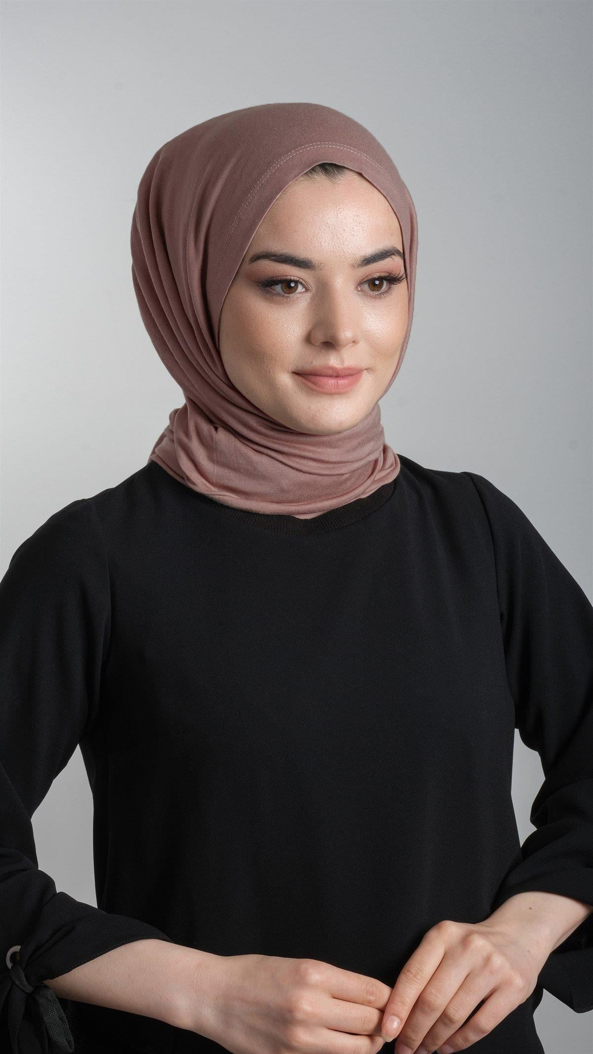 Vizon Pratik Hazır Geçmeli Şal Viskon Kumaş Penye Şal - Hürrem Bone 2108_10