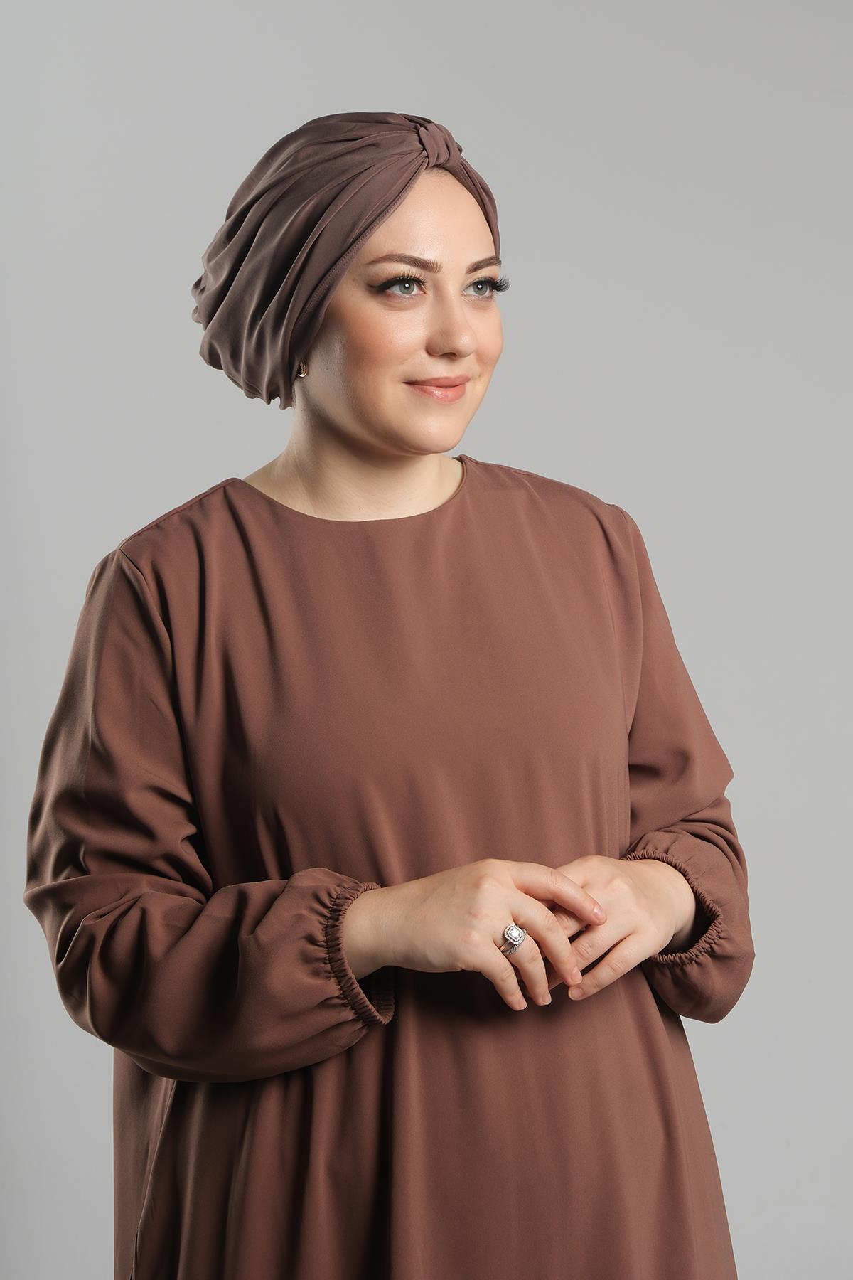 Vizon Pratik Hazır Geçmeli Tesettür Bone Sandy Pileli Salaş - Hürrem Bone 2121_10