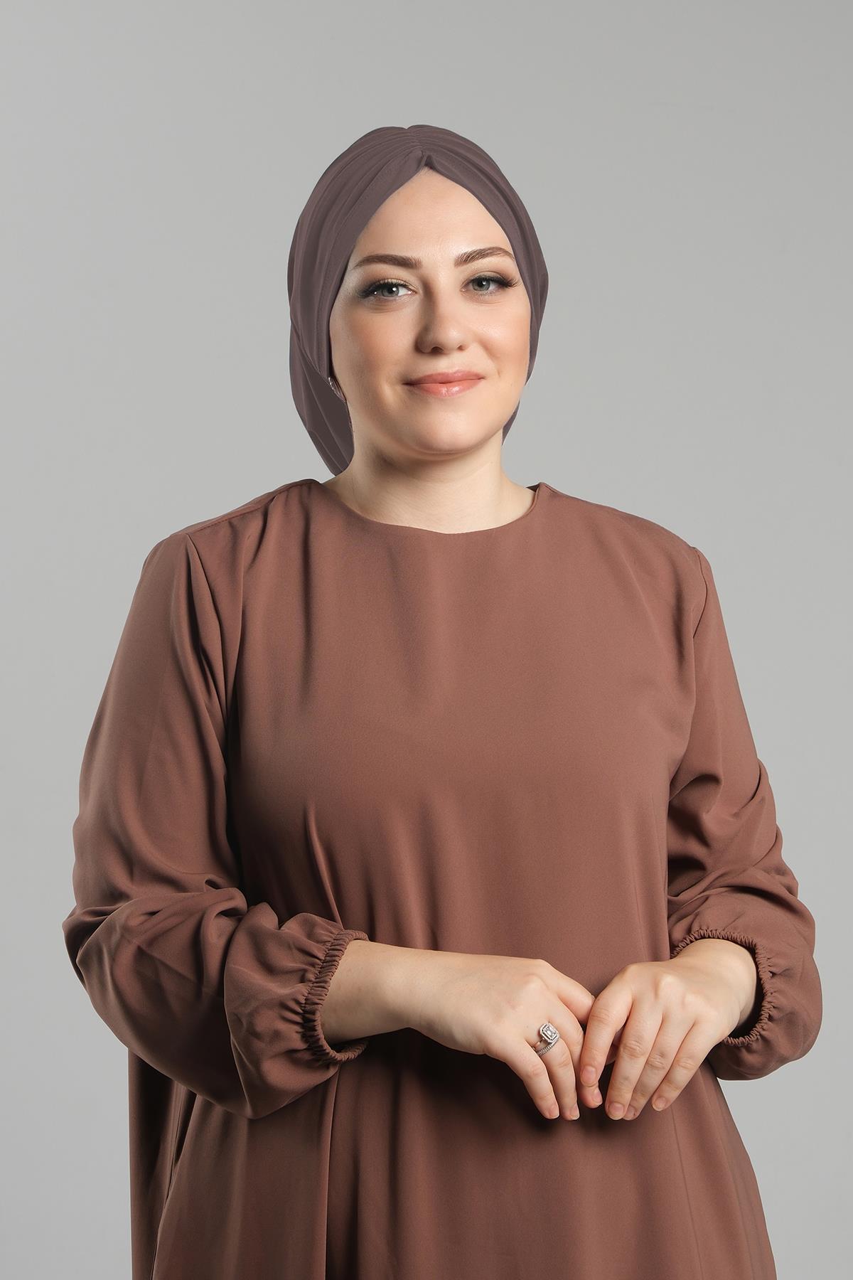 Vizon Pratik Hazır Geçmeli Tesettür Bone Sandy Büzgülü Salaş - Hürrem Bone 2119_10