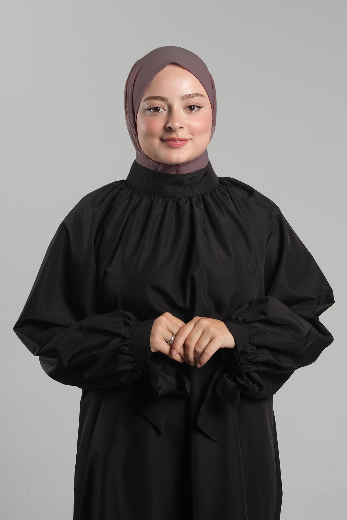 Vizon Pratik Hazır Geçmeli Tesettür Eşarp Sandy Arkadan Çıtçıtlı Piliseli Hijab - Hürrem Bone 2406_10