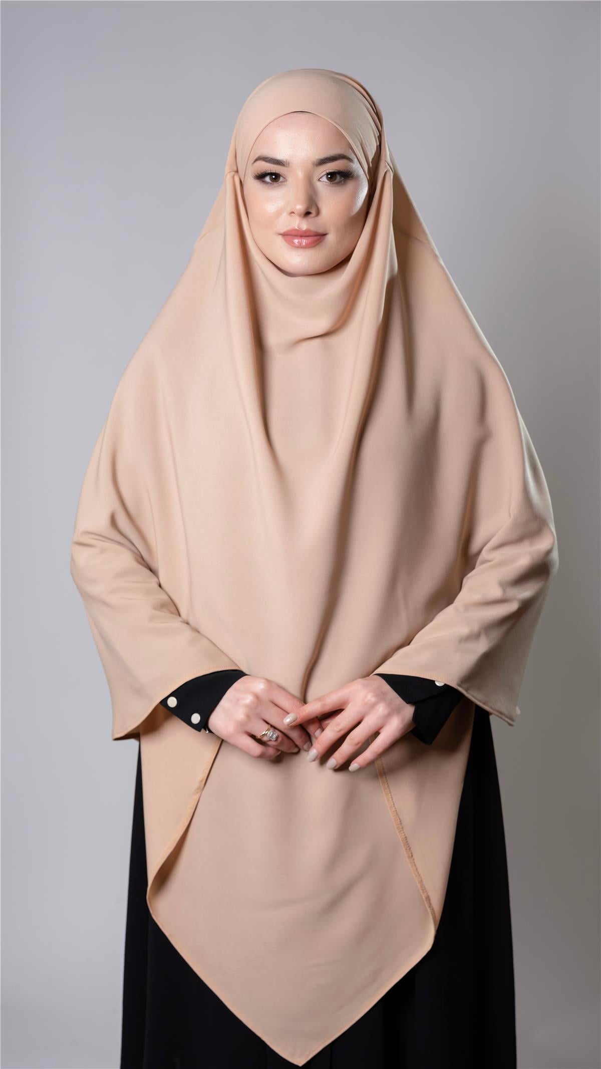 Yavru Ağzı Pratik Hazır Geçmeli Tesettür Eşarp Medine İpeği Kumaş Arkadan Bağlamalı Sufle Hijab - Hürrem Bone 2301_35
