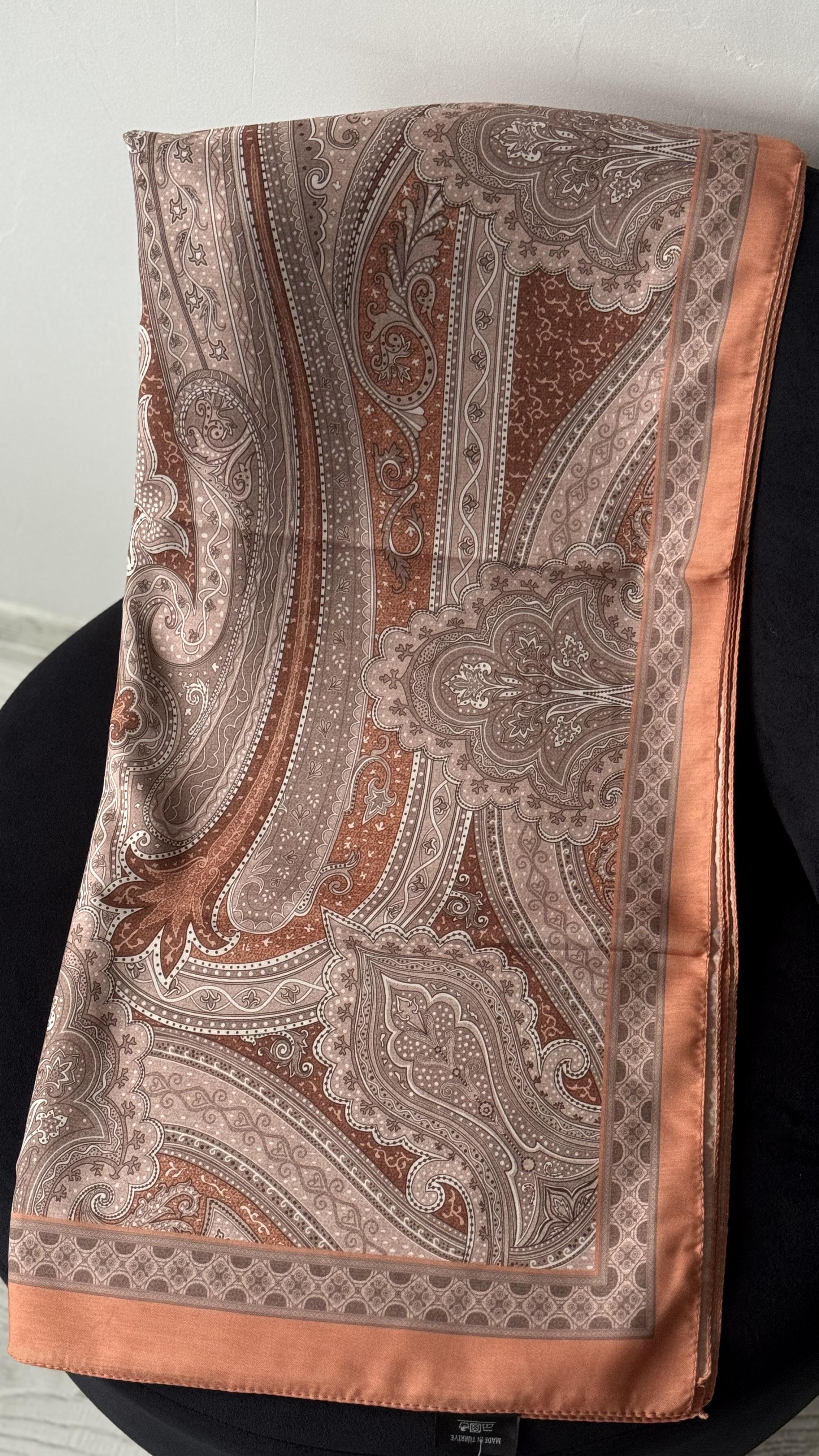 AÇIK TARÇIN / ETNİK DESEN PAMUK ŞAL