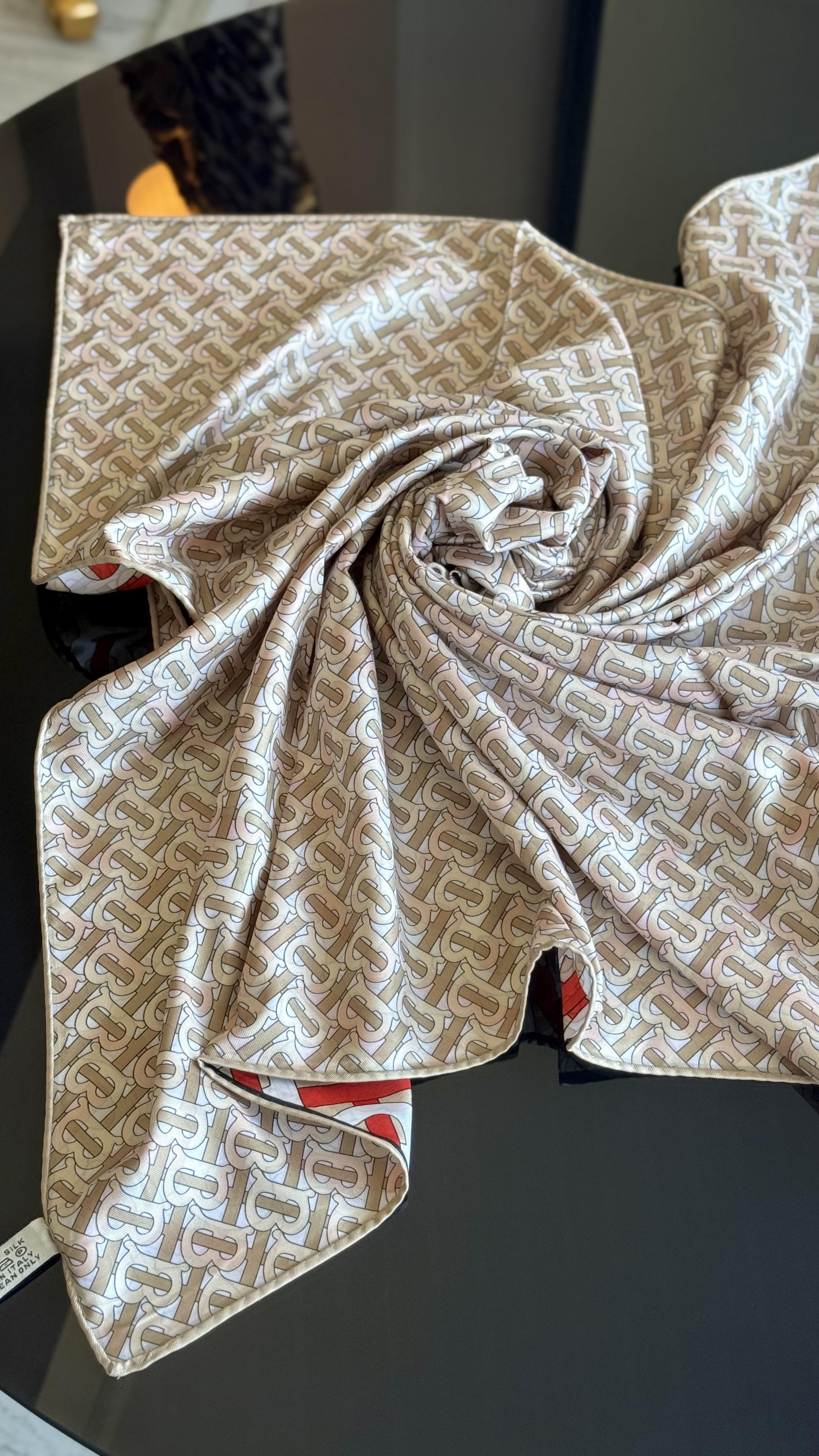 B DESEN KIRMIZI  / ÇİFT YÖNLÜ TWİL EŞARP