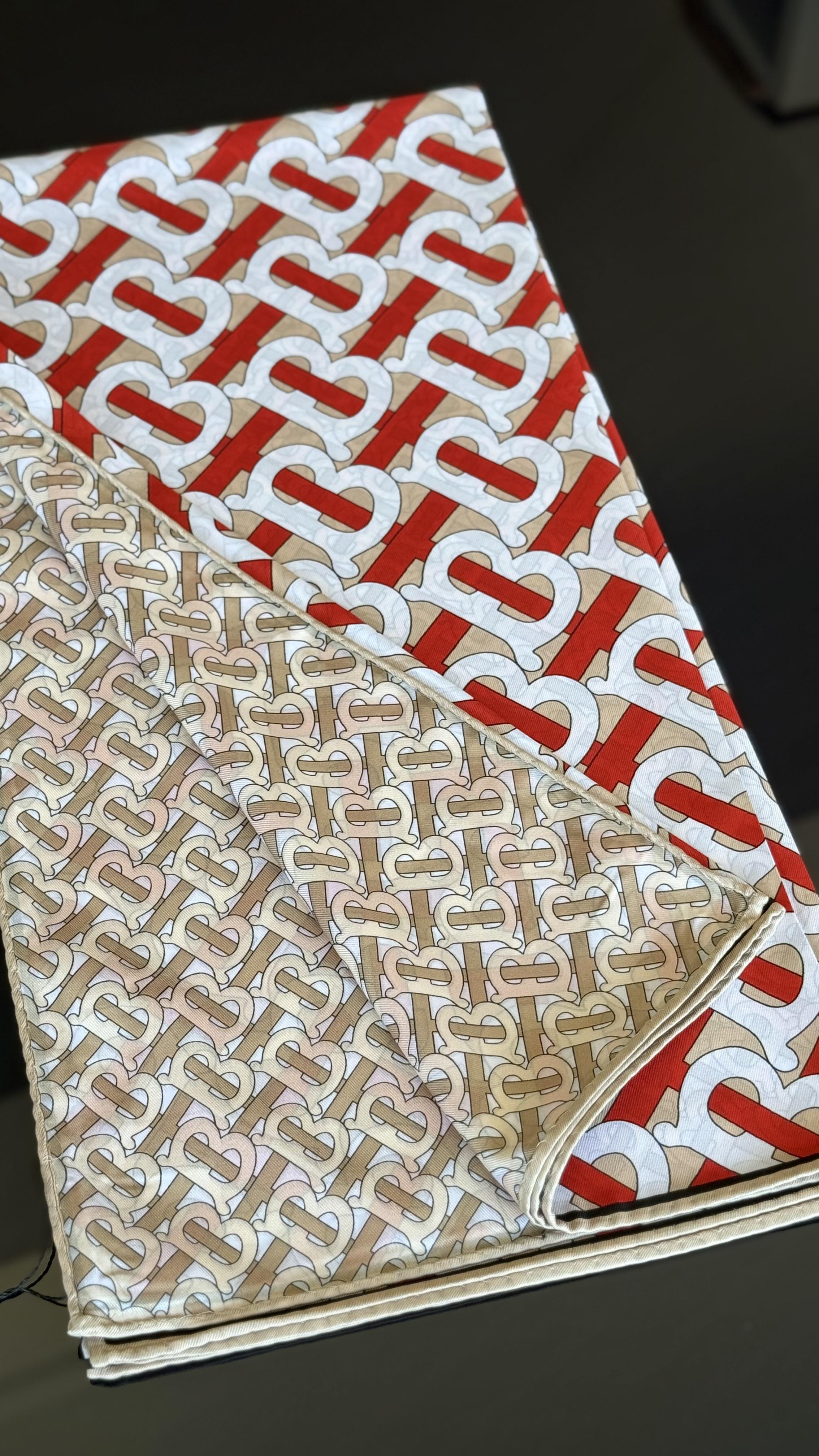 B DESEN KIRMIZI  / ÇİFT YÖNLÜ TWİL EŞARP