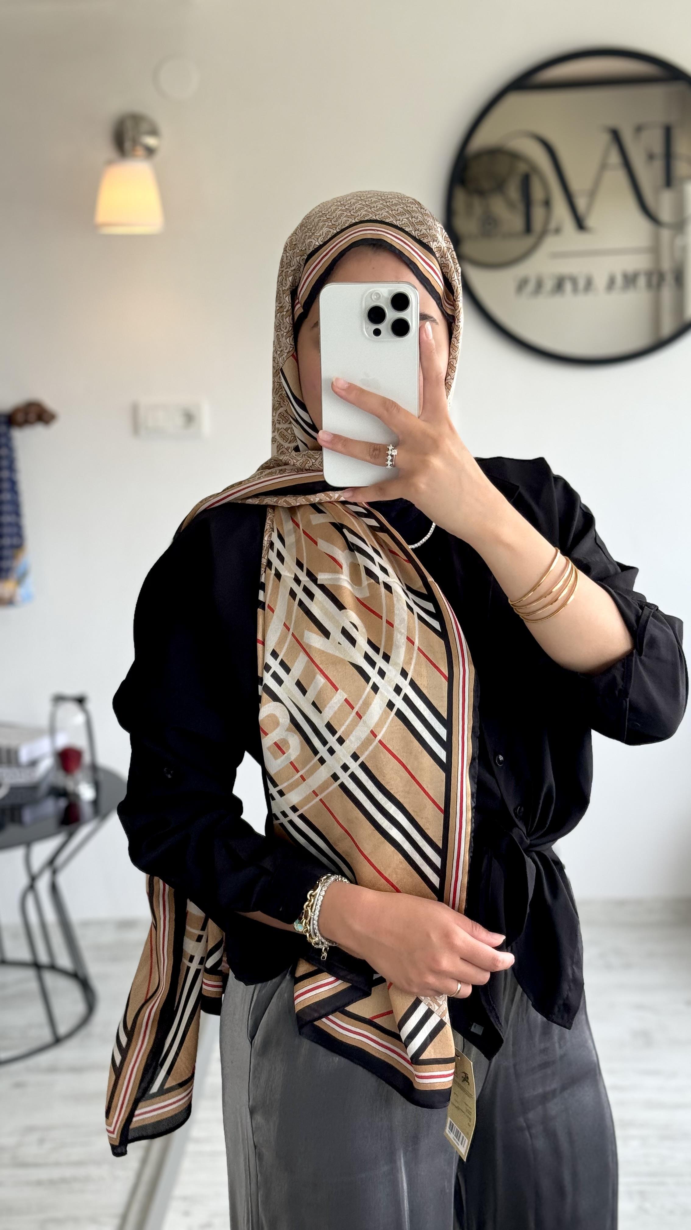 B / KAHVERENGİ İPEK ŞAL 