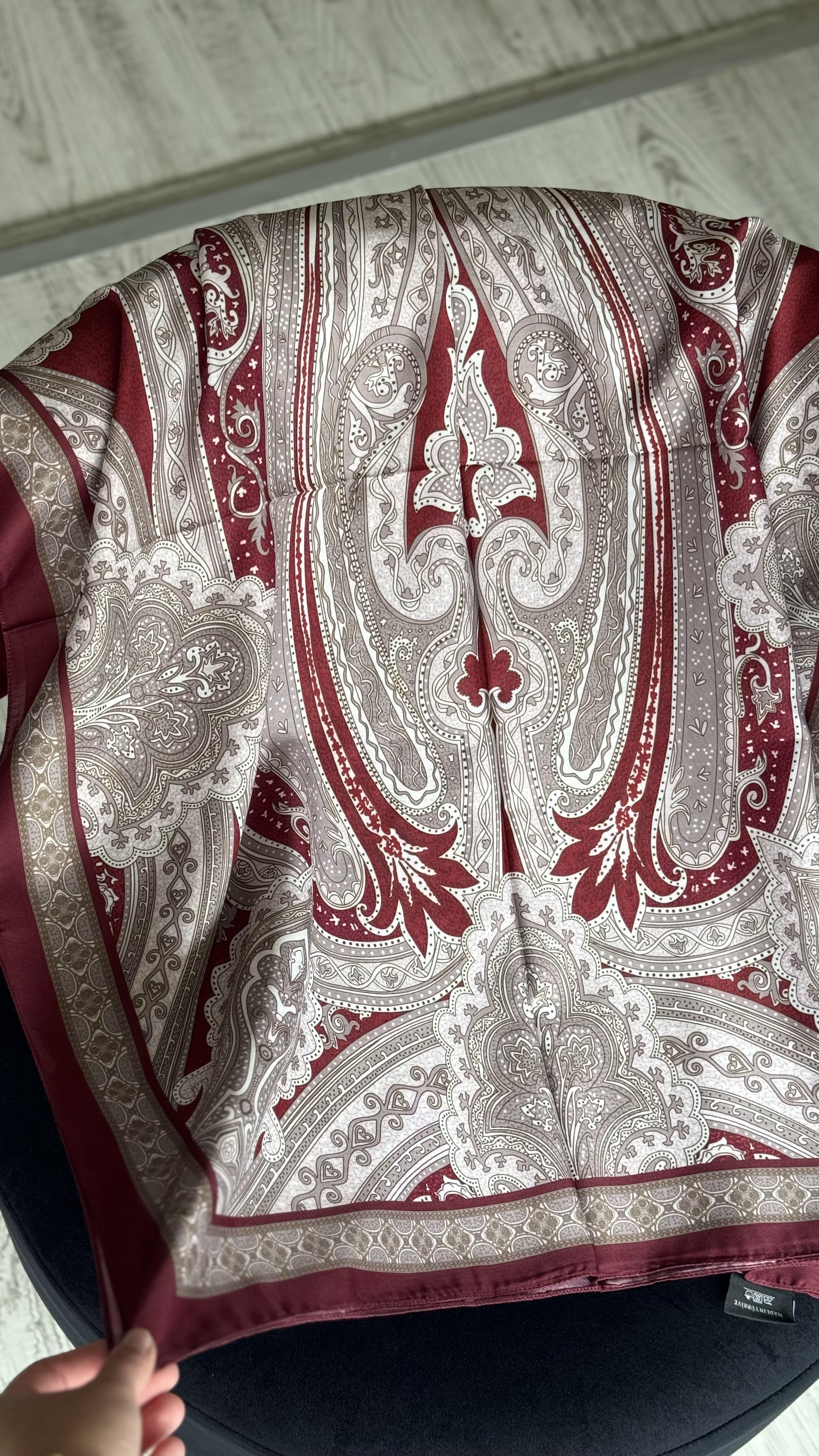 BORDO / ETNİK DESEN PAMUK ŞAL