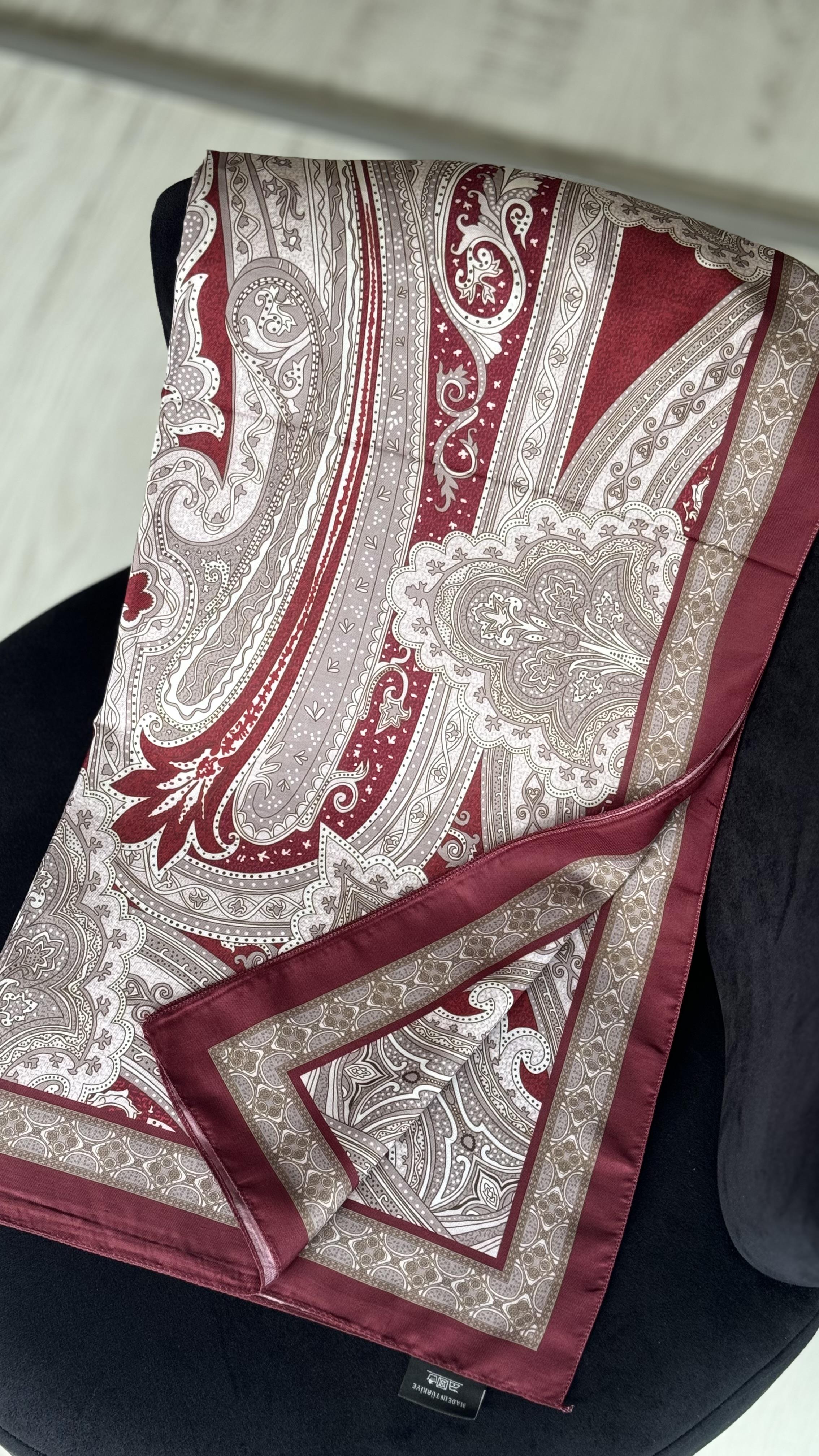 BORDO / ETNİK DESEN PAMUK ŞAL