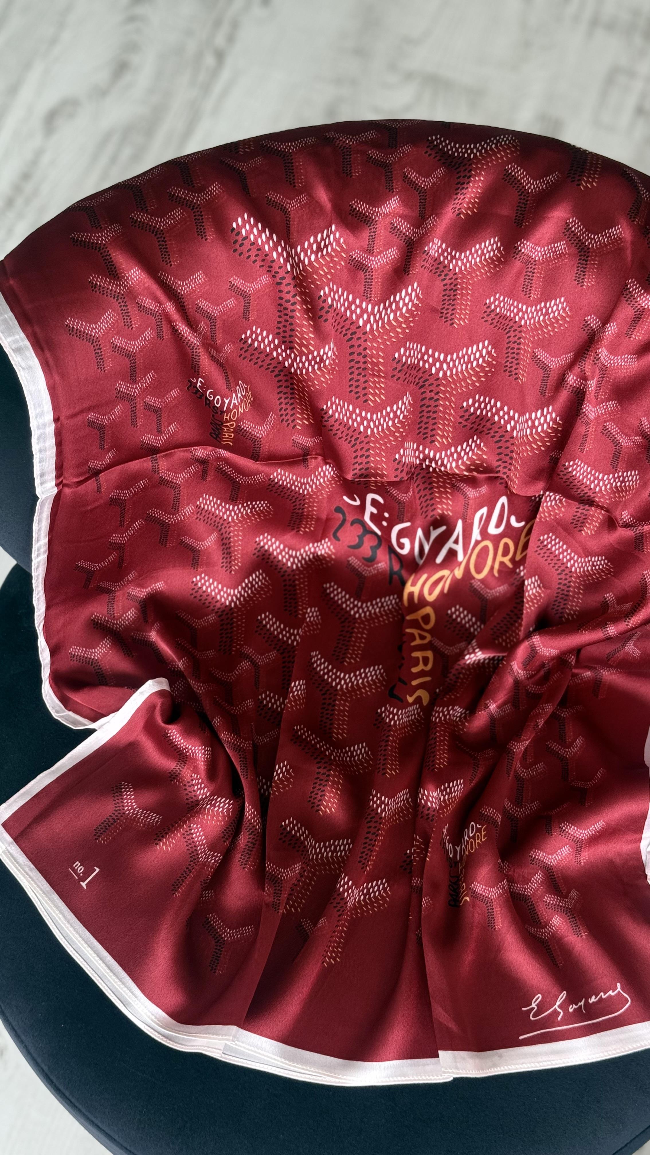 BORDO GOYARD VUAL İPEK ŞAL 