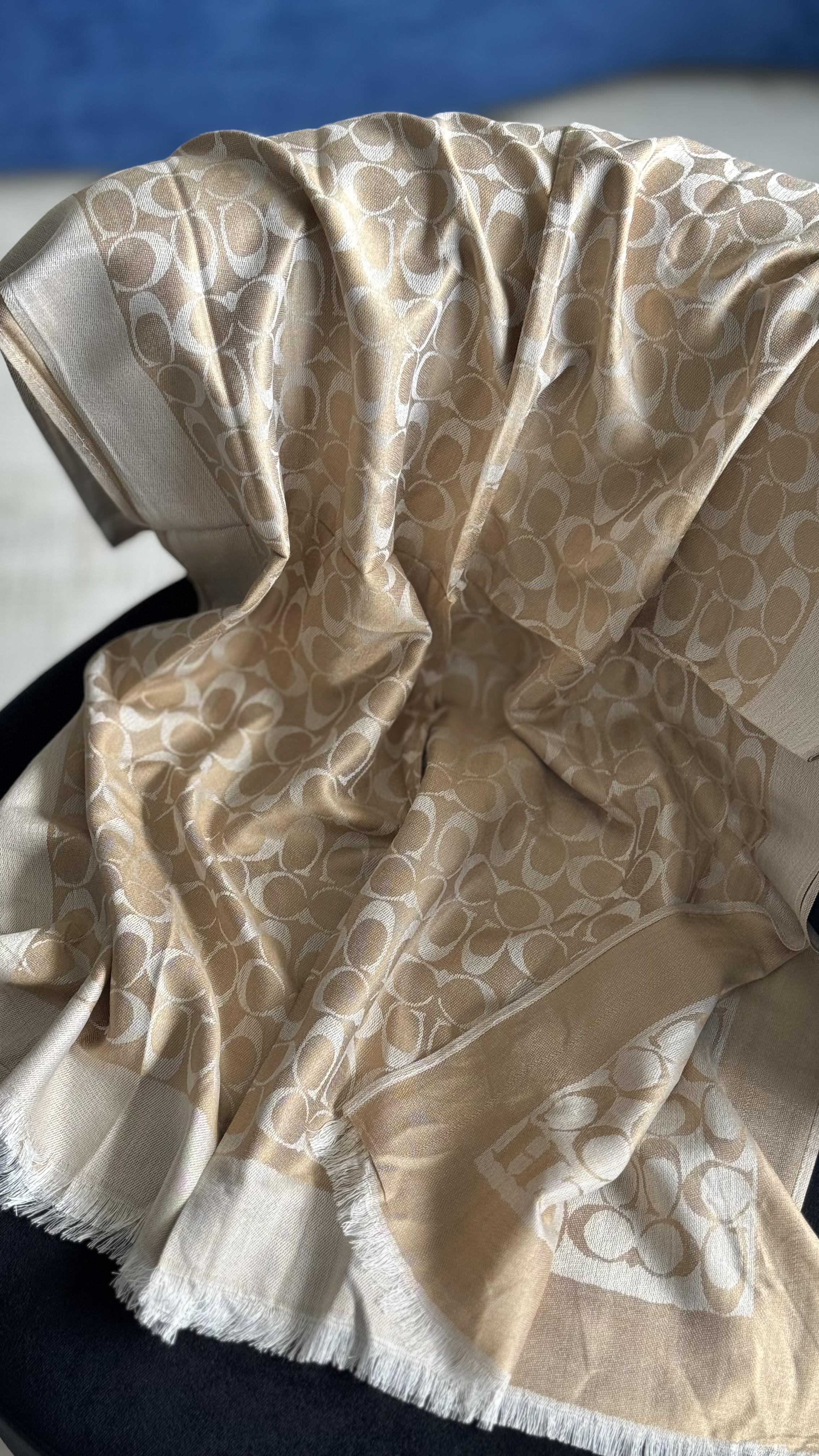 BEJ / GOLD COACH KAŞMİR İPEK ŞAL