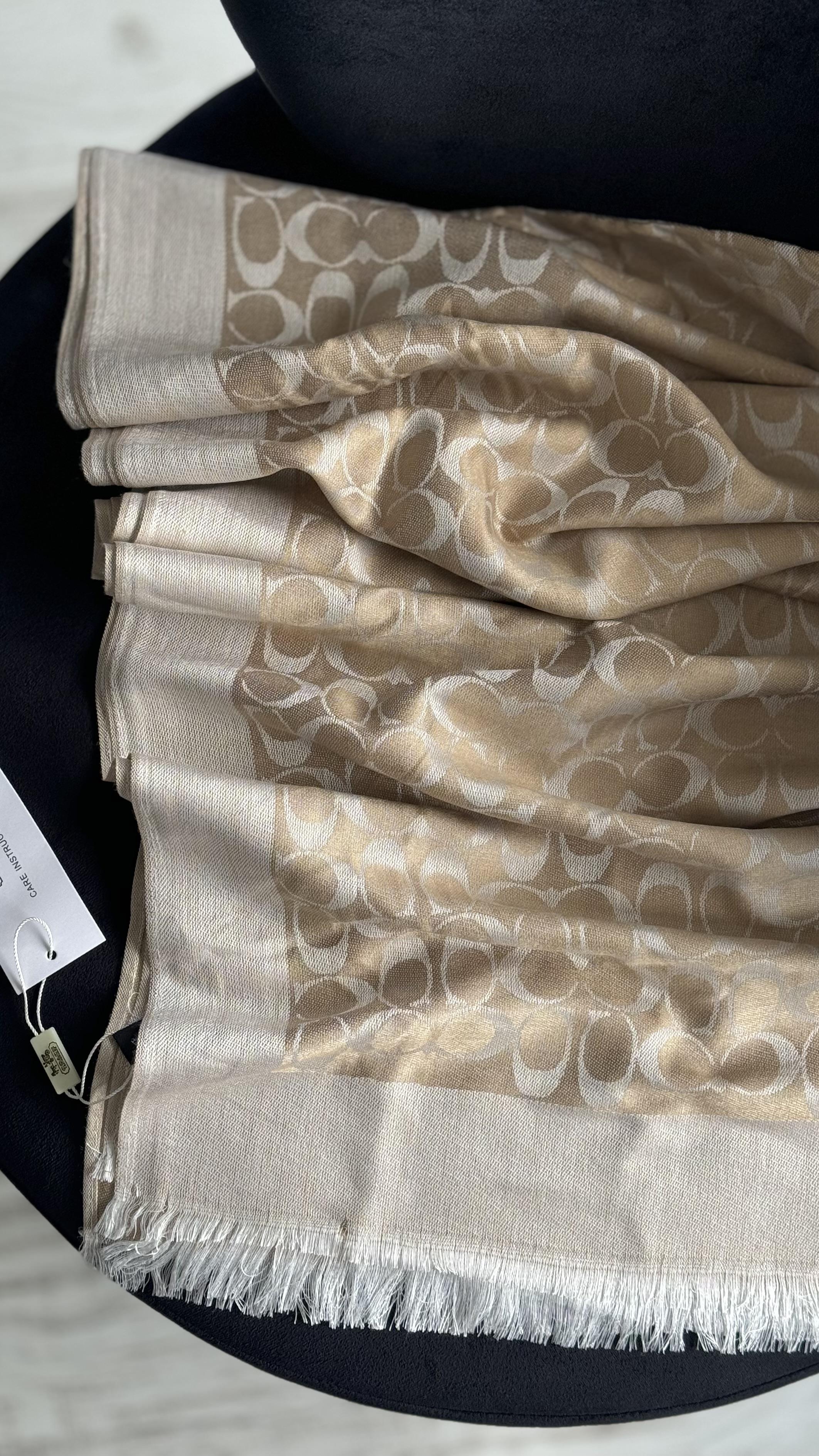 BEJ / GOLD COACH KAŞMİR İPEK ŞAL