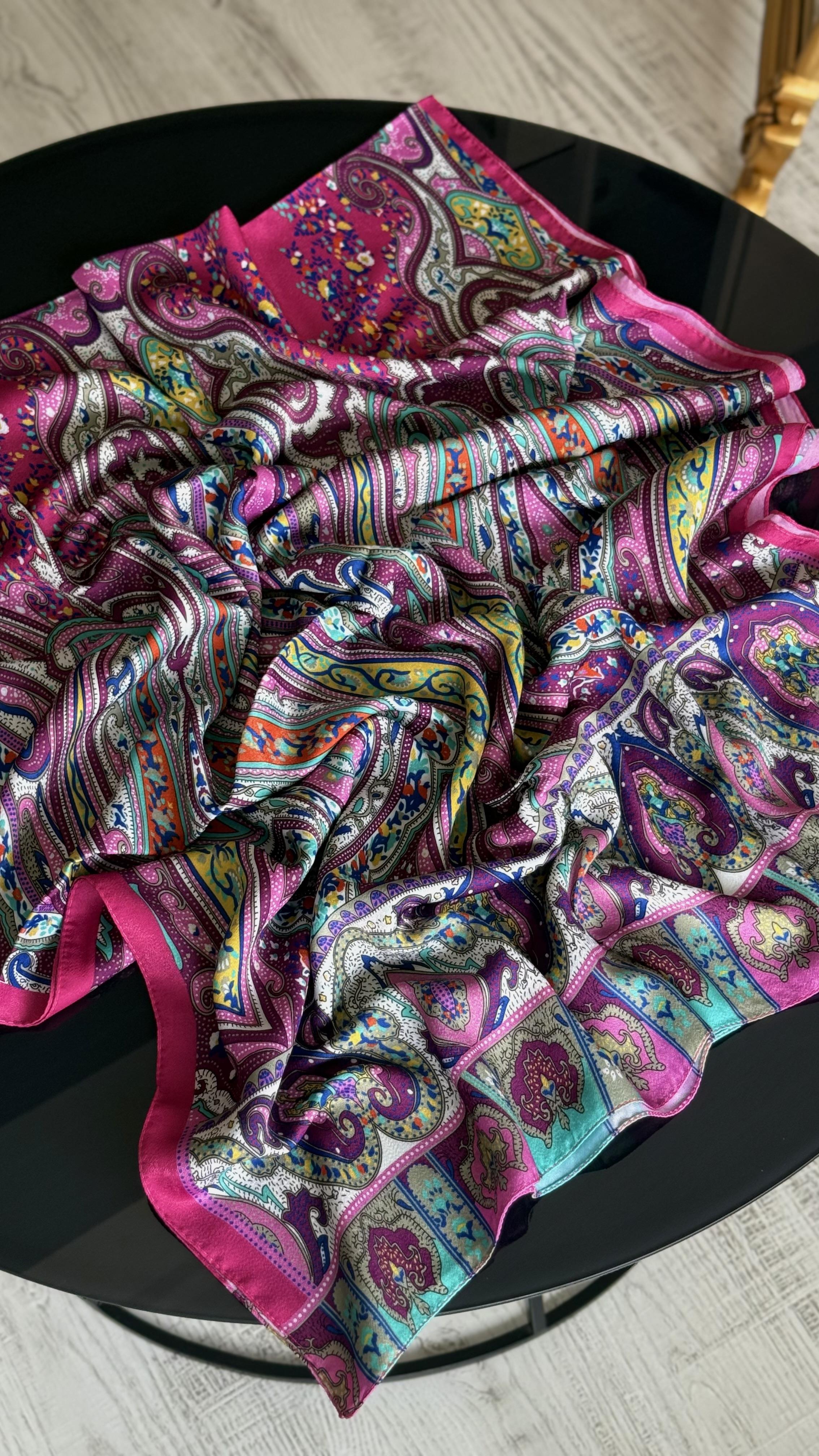 ETNİK İPEK PAMUK FUŞYA