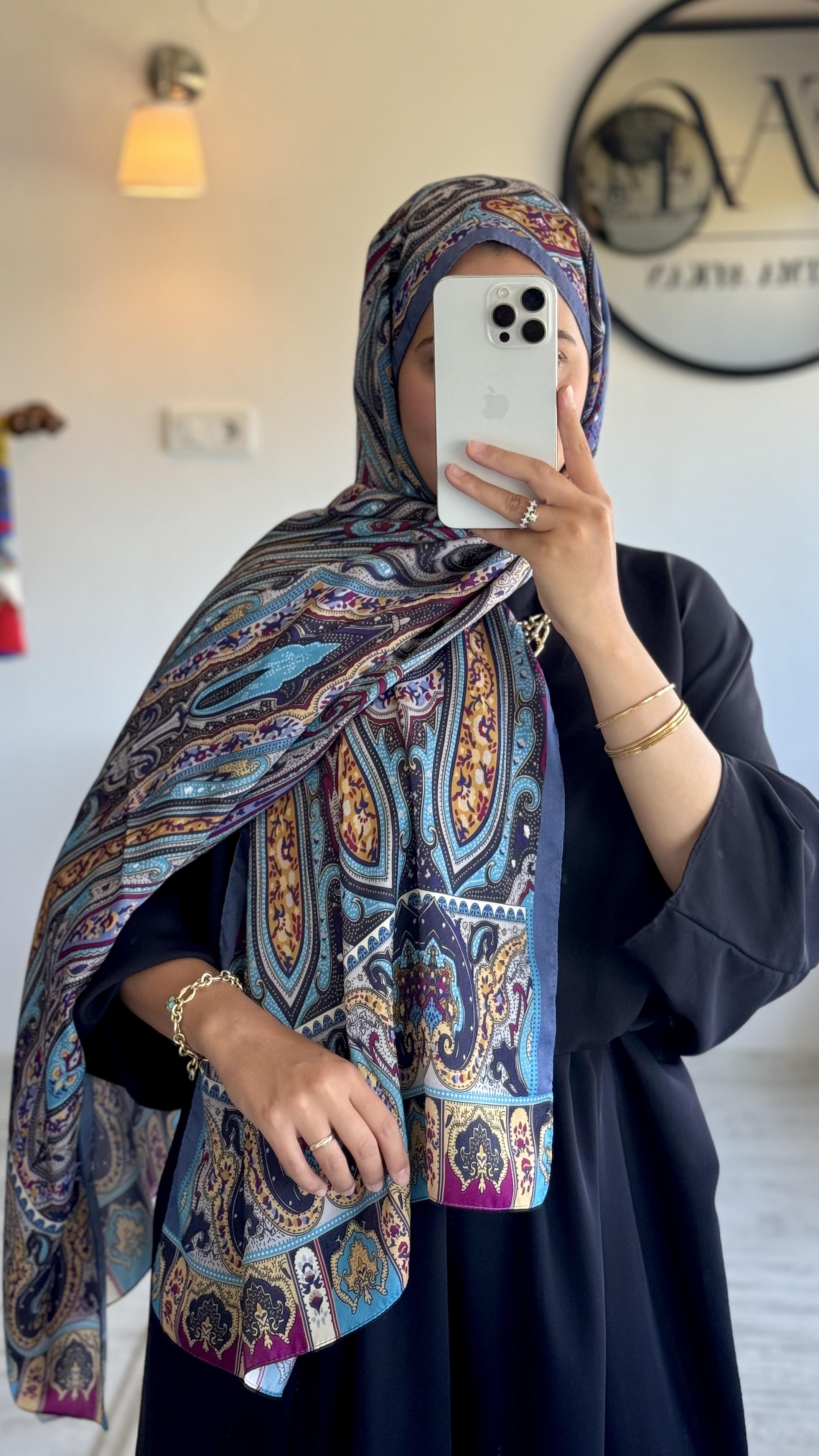 ETNİK İPEK PAMUK MOR / BEBE MAVİ  