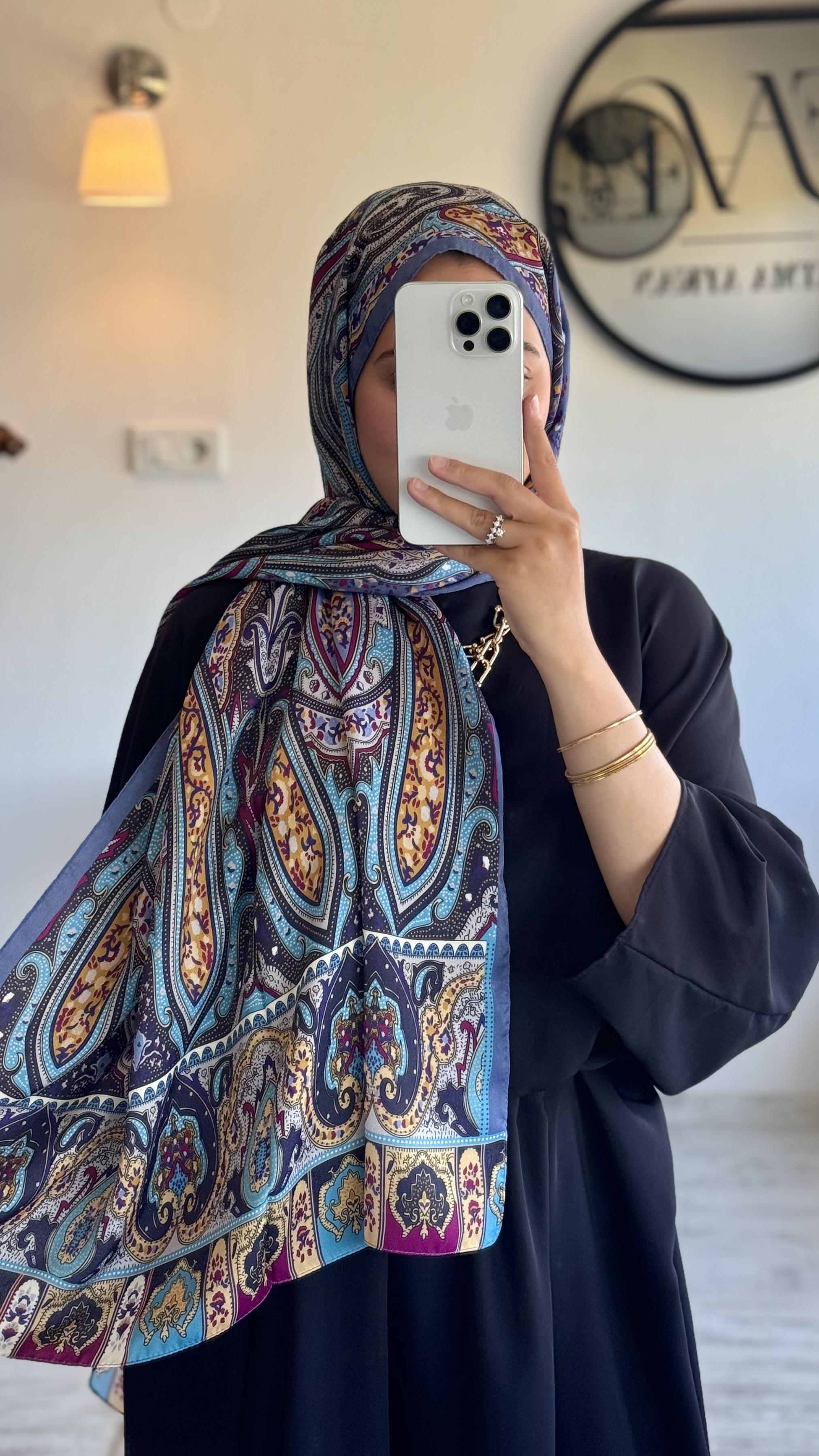 ETNİK İPEK PAMUK MOR / BEBE MAVİ  