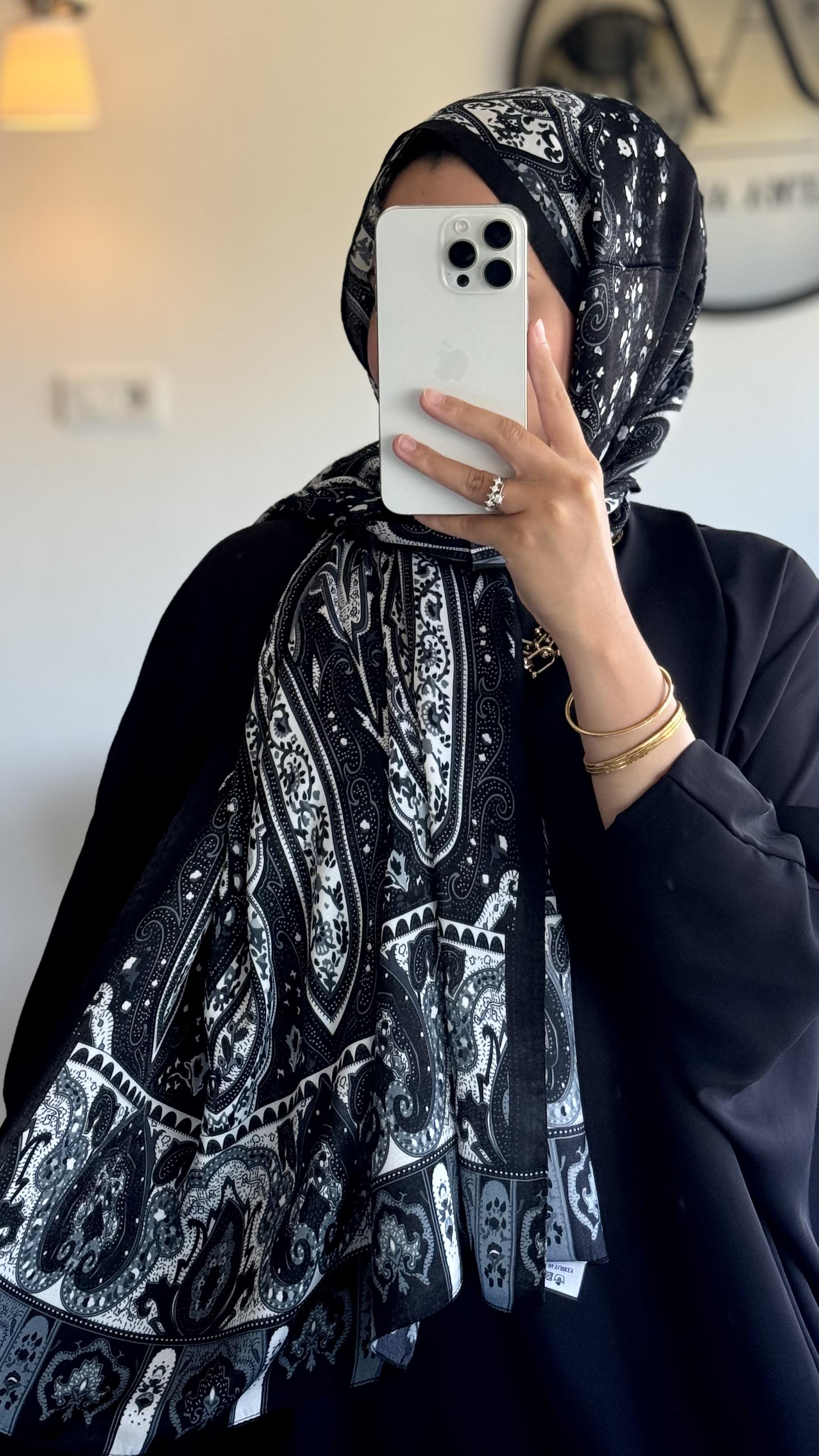 ETNİK İPEK PAMUK SİYAH / GRİ